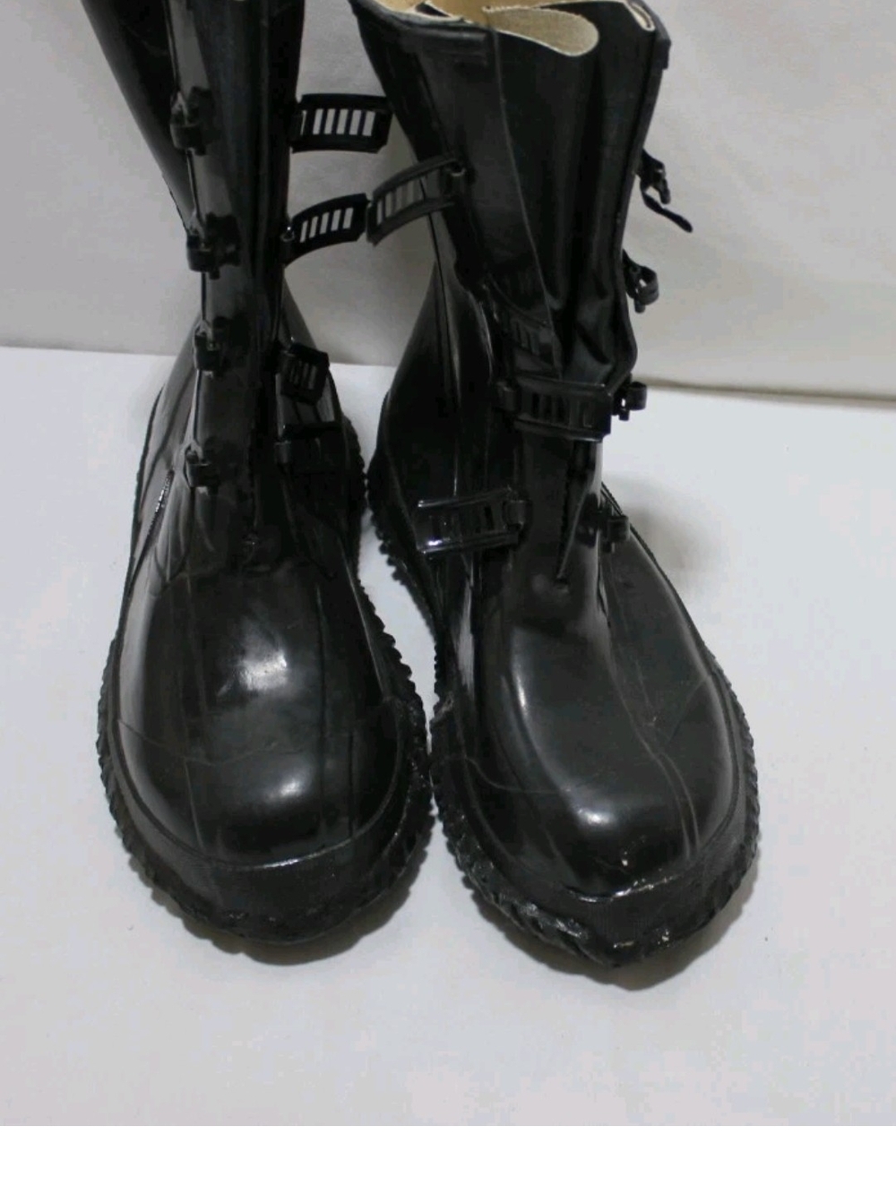 Black Buckle Rain/ Work Boots Size 9